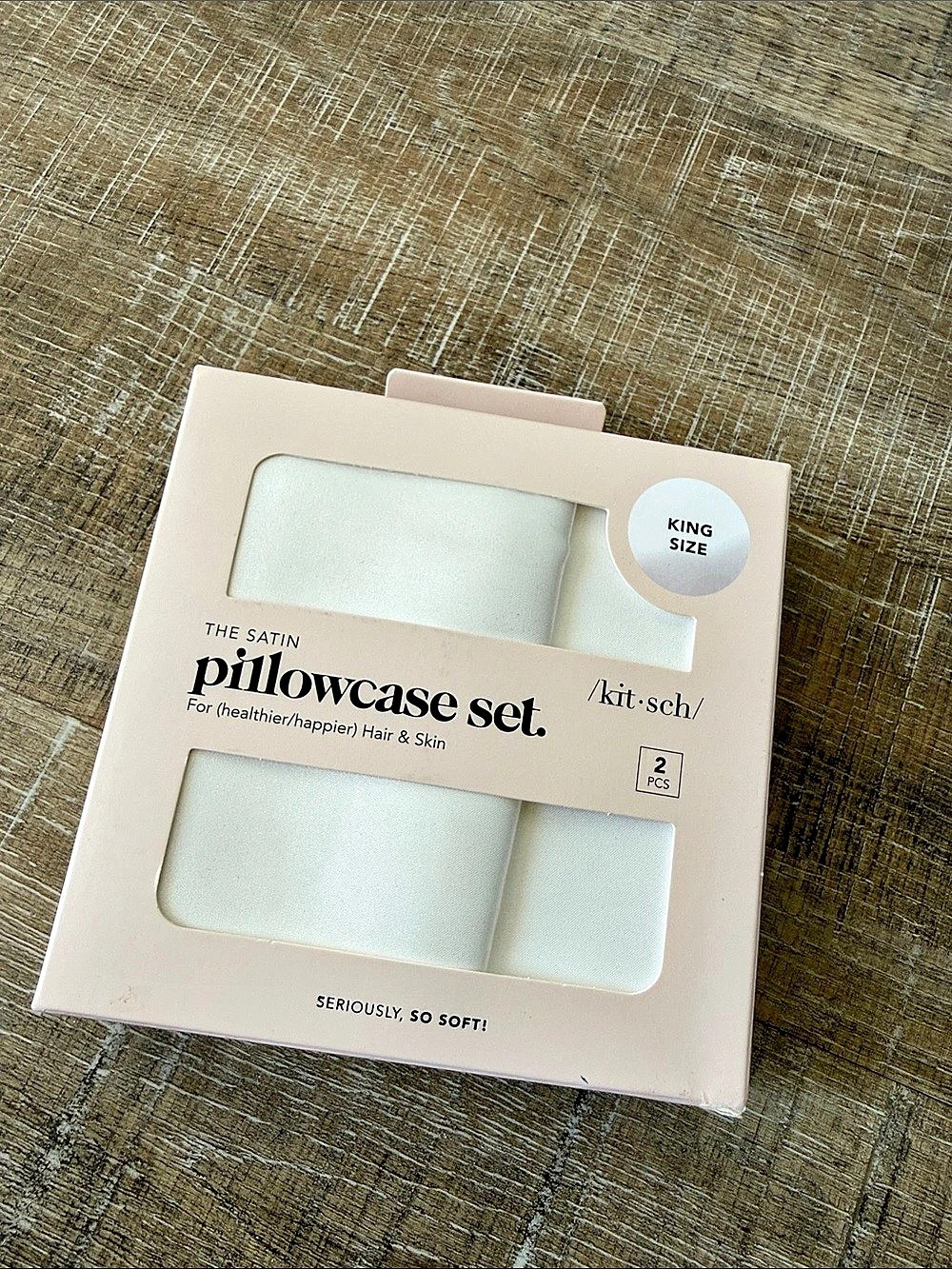 The Satin Pillowcase set White King Size NWT